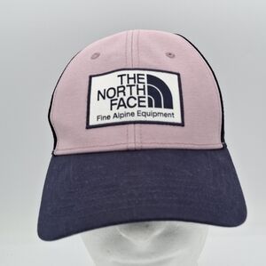 The North Face Pink Blue Hat Adjustable Strapback Cap Logo